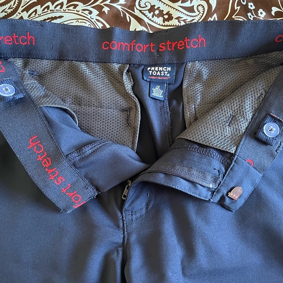 French Toast Comfort Stretch Shorts Boys 12 Navy (Bundle of 2 Shorts) - Picture 6 of 8